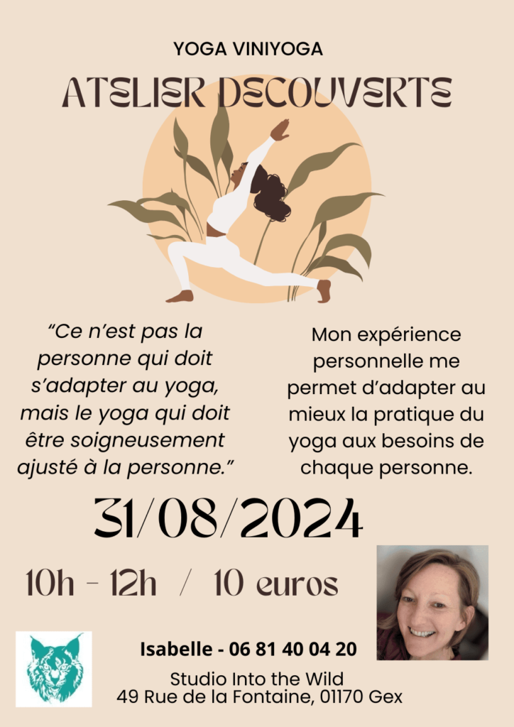 Atelier découverte du YOGA (VINIYOGA)
