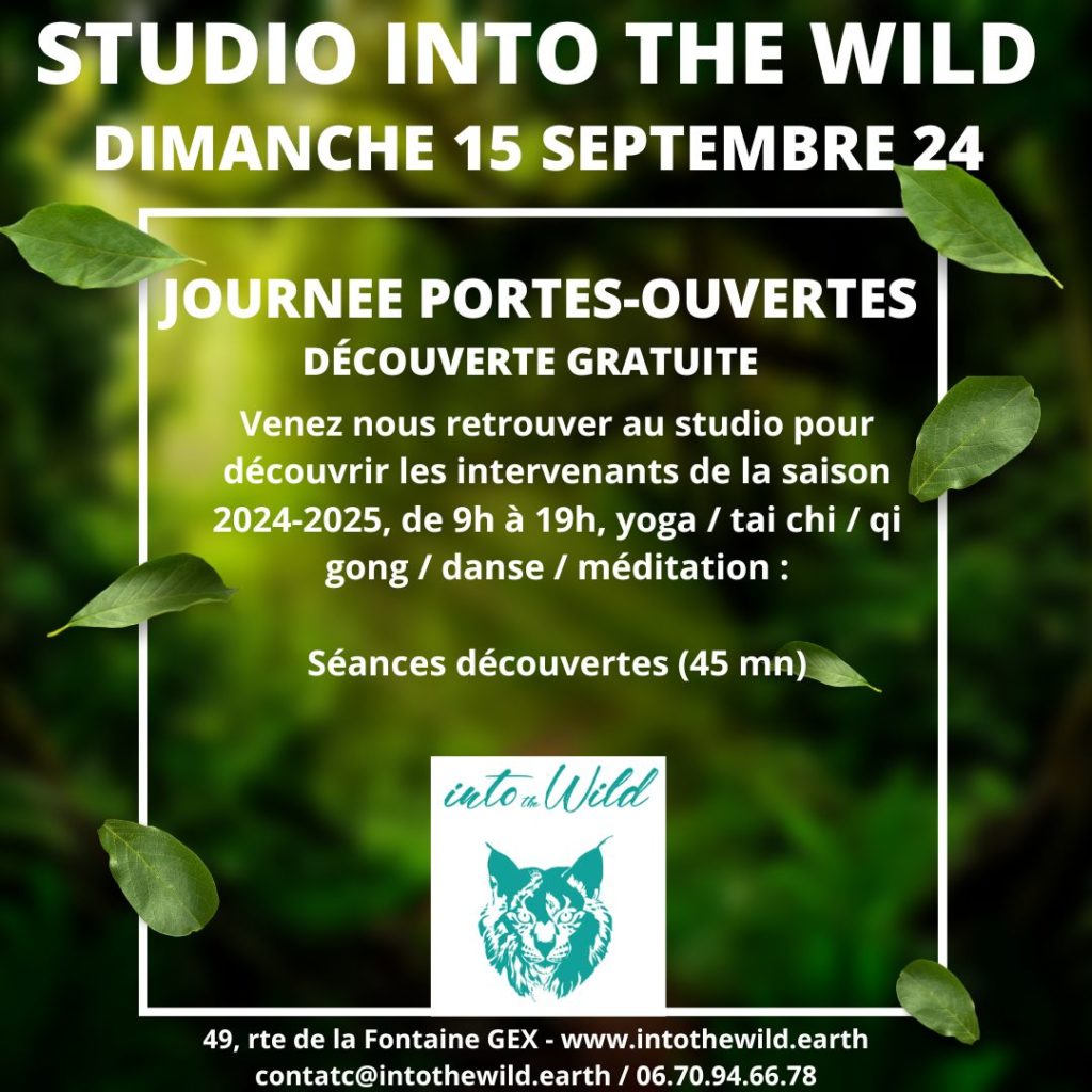 Journée portes-ouvertes 15 Septembre 2024 au Studio Into The Wild Gex
